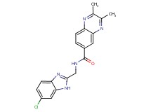 N-[(6-chloro-1H-benzimidazol-2-yl)methyl]-2,3-dimethyl-6-quinoxalinecarboxamide