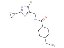 N-[(3-cyclopropyl-1H-1,2,4-triazol-5-yl)methyl]-4-ethylcyclohexanecarboxamide