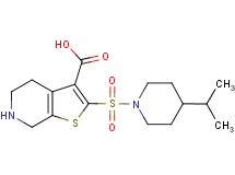 2-[(4-isopropylpiperidin-1-yl)sulfonyl]-4,5,6,7-tetrahydrothieno[2,3-c]pyridine-3-carboxylic acid