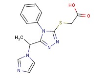 ({5-[1-(1H-imidazol-1-yl)ethyl]-4-phenyl-4H-1,2,4-triazol-3-yl}thio)acetic acid