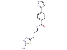N-[3-(5-amino-1,3,4-thiadiazol-2-yl)propyl]-4-(1H-pyrazol-3-yl)benzamide