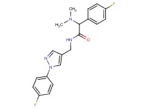 2-(dimethylamino)-2-(4-fluorophenyl)-N-{[1-(4-fluorophenyl)-1H-pyrazol-4-yl]methyl}acetamide