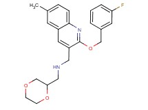 (1,4-dioxan-2-ylmethyl)({2-[(3-fluorobenzyl)oxy]-6-methyl-3-quinolinyl}methyl)amine
