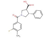 (3S*,4R*)-1-(3-fluoro-4-methylbenzoyl)-4-phenylpyrrolidine-3-carboxylic acid