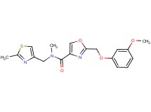 2-[(3-methoxyphenoxy)methyl]-N-methyl-N-[(2-methyl-1,3-thiazol-4-yl)methyl]-1,3-oxazole-4-carboxamide