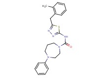 N-[5-(2-methylbenzyl)-1,3,4-thiadiazol-2-yl]-4-phenyl-1,4-diazepane-1-carboxamide