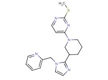 2-(methylthio)-4-{3-[1-(2-pyridinylmethyl)-1H-imidazol-2-yl]-1-piperidinyl}pyrimidine