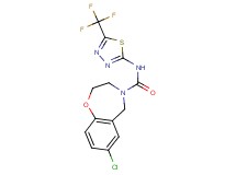 7-chloro-N-[5-(trifluoromethyl)-1,3,4-thiadiazol-2-yl]-2,3-dihydro-1,4-benzoxazepine-4(5H)-carboxamide