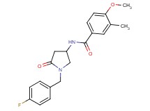 N-[1-(4-fluorobenzyl)-5-oxo-3-pyrrolidinyl]-4-methoxy-3-methylbenzamide