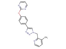 2-(4-{1-[(3-methylpyridin-2-yl)methyl]-1H-1,2,3-triazol-4-yl}phenoxy)pyrimidine