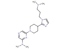 6-(4-{1-[3-(dimethylamino)propyl]-1H-imidazol-2-yl}piperidin-1-yl)-N,N-dimethylpyrazin-2-amine