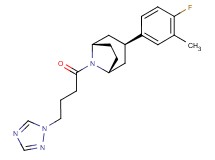 (3-endo)-3-(4-fluoro-3-methylphenyl)-8-[4-(1H-1,2,4-triazol-1-yl)butanoyl]-8-azabicyclo[3.2.1]octane