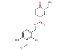 1-ethyl-N-[(4-methoxy-3,5-dimethyl-2-pyridinyl)methyl]-6-oxo-3-piperidinecarboxamide