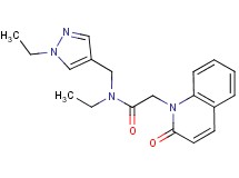N-ethyl-N-[(1-ethyl-1H-pyrazol-4-yl)methyl]-2-(2-oxoquinolin-1(2H)-yl)acetamide