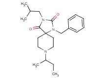 1-benzyl-8-sec-butyl-3-isobutyl-1,3,8-triazaspiro[4.5]decane-2,4-dione