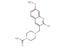 4-[(2-hydroxy-7-methoxy-3-quinolinyl)methyl]-1-piperazinecarboxamide