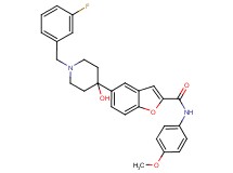 5-[1-(3-fluorobenzyl)-4-hydroxy-4-piperidinyl]-N-(4-methoxyphenyl)-1-benzofuran-2-carboxamide