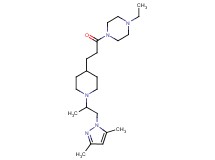 1-(3-{1-[2-(3,5-dimethyl-1H-pyrazol-1-yl)-1-methylethyl]-4-piperidinyl}propanoyl)-4-ethylpiperazine