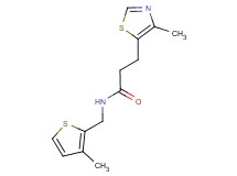 3-(4-methyl-1,3-thiazol-5-yl)-N-[(3-methyl-2-thienyl)methyl]propanamide