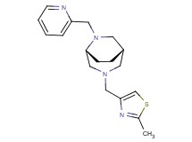 (1S*,5R*)-3-[(2-methyl-1,3-thiazol-4-yl)methyl]-6-(2-pyridinylmethyl)-3,6-diazabicyclo[3.2.2]nonane