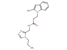3-(2-methyl-1H-indol-1-yl)-N-[(4-propyl-4H-1,2,4-triazol-3-yl)methyl]propanamide