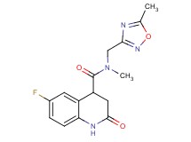 6-fluoro-N-methyl-N-[(5-methyl-1,2,4-oxadiazol-3-yl)methyl]-2-oxo-1,2,3,4-tetrahydroquinoline-4-carboxamide