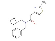 N-benzyl-N-(cyclobutylmethyl)-2-(2-methyl-1,3-thiazol-4-yl)acetamide
