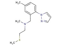 N-methyl-N-[5-methyl-2-(1H-pyrazol-1-yl)benzyl]-2-(methylthio)ethanamine