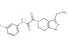 2-(3-ethyl-1,4,6,7-tetrahydro-5H-pyrazolo[4,3-c]pyridin-5-yl)-N-(3-fluorophenyl)-2-oxoacetamide