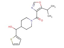 {1-[(5-isopropyl-1,3-oxazol-4-yl)carbonyl]piperidin-4-yl}(2-thienyl)methanol