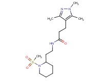 N-{2-[1-(methylsulfonyl)-2-piperidinyl]ethyl}-3-(1,3,5-trimethyl-1H-pyrazol-4-yl)propanamide
