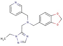 (1,3-benzodioxol-5-ylmethyl)[(1-ethyl-1H-1,2,4-triazol-5-yl)methyl](pyridin-3-ylmethyl)amine