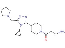 (3-{4-[4-cyclopropyl-5-(1-pyrrolidinylmethyl)-4H-1,2,4-triazol-3-yl]-1-piperidinyl}-3-oxopropyl)amine dihydrochloride