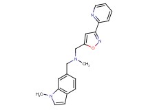 N-methyl-1-(1-methyl-1H-indol-6-yl)-N-[(3-pyridin-2-ylisoxazol-5-yl)methyl]methanamine