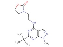 3-{2-[(6-tert-butyl-1-methyl-1H-pyrazolo[3,4-d]pyrimidin-4-yl)amino]ethyl}-1,3-oxazolidin-2-one