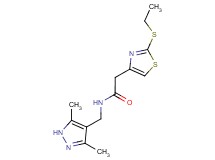 N-[(3,5-dimethyl-1H-pyrazol-4-yl)methyl]-2-[2-(ethylthio)-1,3-thiazol-4-yl]acetamide