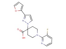 1-(3-fluoropyridin-2-yl)-4-[3-(2-furyl)-1H-pyrazol-1-yl]piperidine-4-carboxylic acid