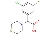 (3-chloro-5-fluorophenyl)(thiomorpholin-4-yl)acetic acid