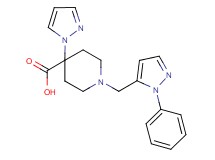 1-[(1-phenyl-1H-pyrazol-5-yl)methyl]-4-(1H-pyrazol-1-yl)piperidine-4-carboxylic acid