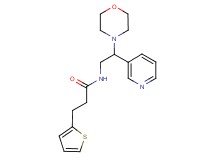 N-(2-morpholin-4-yl-2-pyridin-3-ylethyl)-3-(2-thienyl)propanamide
