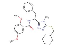 N-(1-{5-[(cyclohexylmethyl)thio]-4-methyl-4H-1,2,4-triazol-3-yl}-2-phenylethyl)-2,5-dimethoxybenzamide