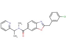 2-(3-chlorobenzyl)-N-methyl-N-[1-(2-pyridinyl)ethyl]-1,3-benzoxazole-6-carboxamide