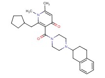 2-(cyclopentylmethyl)-1,6-dimethyl-3-{[4-(1,2,3,4-tetrahydro-2-naphthalenyl)-1-piperazinyl]carbonyl}-4(1H)-pyridinone