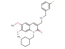 1-(cyclohexylmethyl)-3-{[(3-fluorobenzyl)amino]methyl}-6,7-dimethoxy-2(1H)-quinolinone