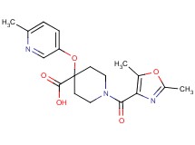 1-[(2,5-dimethyl-1,3-oxazol-4-yl)carbonyl]-4-[(6-methylpyridin-3-yl)oxy]piperidine-4-carboxylic acid