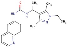 N-[1-(1-ethyl-3,5-dimethyl-1H-pyrazol-4-yl)ethyl]-N'-quinolin-6-ylurea