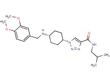 1-{cis-4-[(3,4-dimethoxybenzyl)amino]cyclohexyl}-N-isobutyl-1H-1,2,3-triazole-4-carboxamide