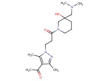 1-[1-(3-{3-[(dimethylamino)methyl]-3-hydroxy-1-piperidinyl}-3-oxopropyl)-3,5-dimethyl-1H-pyrazol-4-yl]ethanone