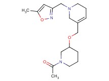 5-{[(1-acetylpiperidin-3-yl)oxy]methyl}-1-[(5-methylisoxazol-3-yl)methyl]-1,2,3,6-tetrahydropyridine