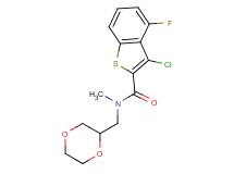 3-chloro-N-(1,4-dioxan-2-ylmethyl)-4-fluoro-N-methyl-1-benzothiophene-2-carboxamide